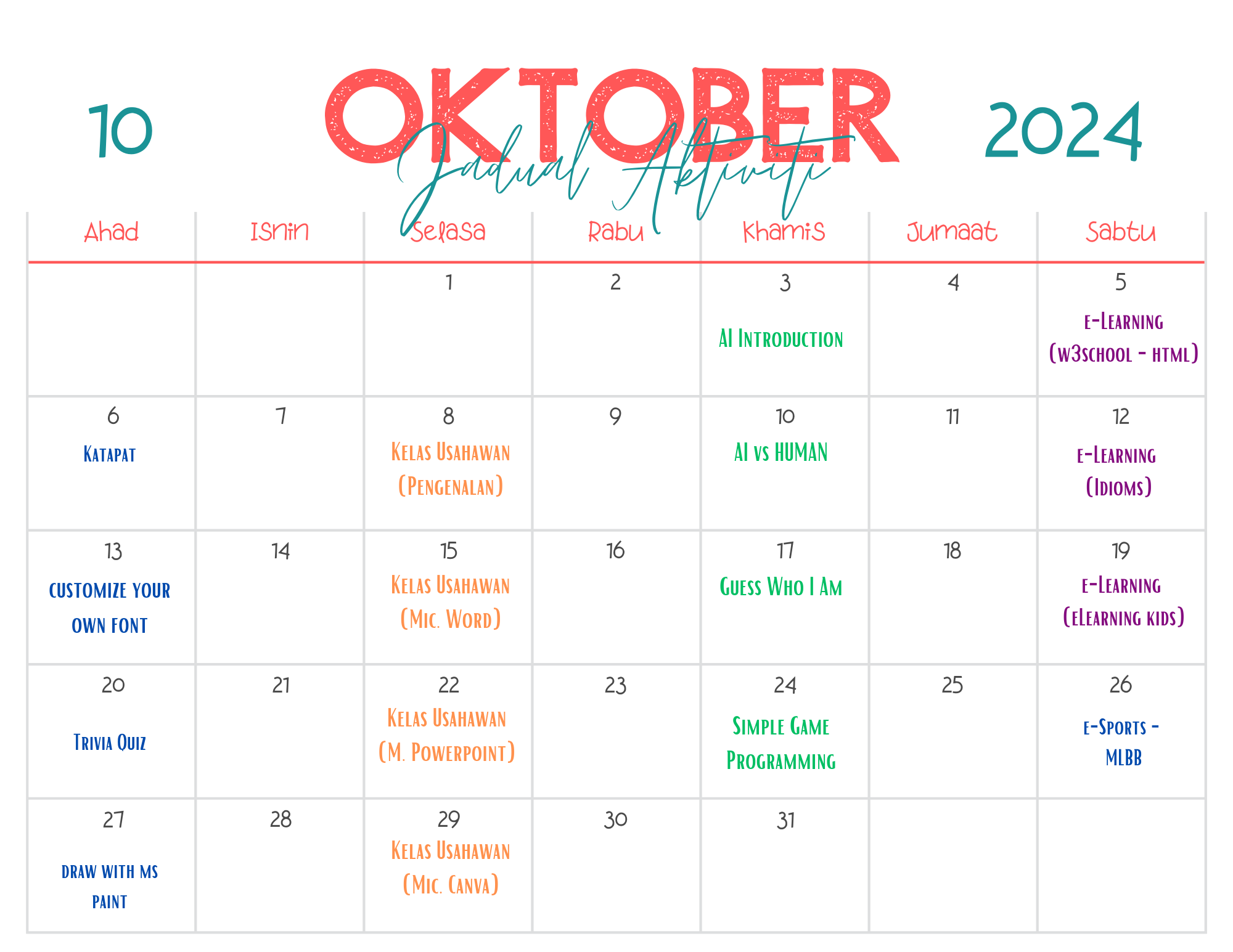 JADUAL AKTIVITI 2024 5